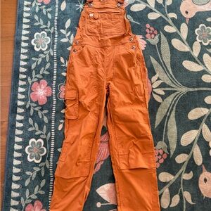 Duluth orange/tan overalls xs